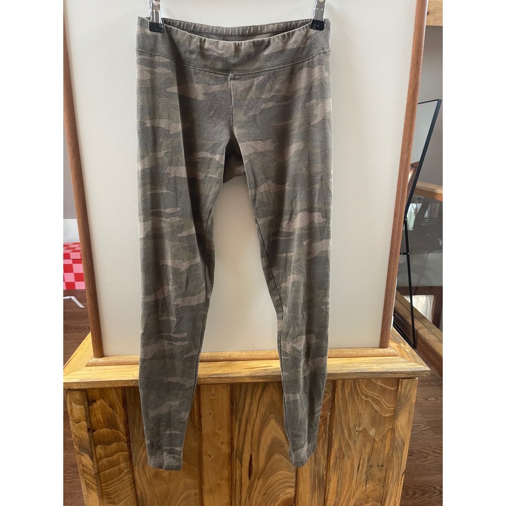Garage Leggings Womens M Green Camo Stretch Cotton Blend Utility